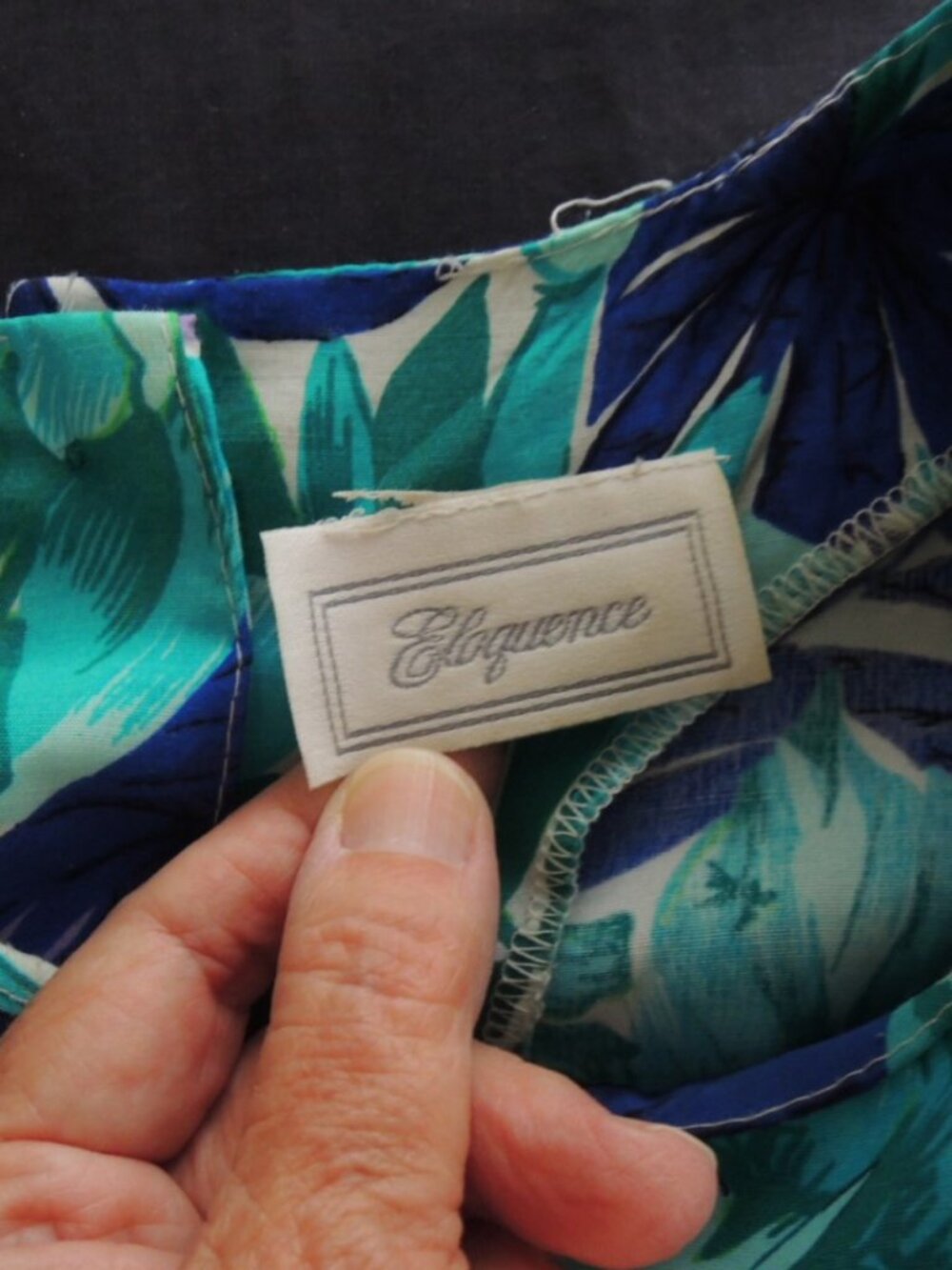 Ladies Dress Size 10 Peplum Waist L/S Floral Pattern by ELOQUENCE - NWOT - Picture 10 of 11